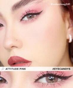 EyeCandys Attitude Glitter Set (4 Pairs) -Contact Lens Shop AttitudePink model 2 65b4eccc 0db7 4743 8ae3 9335ea784d4a