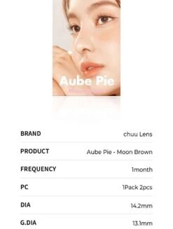 Chuu Aube Pie Moon Brown -Contact Lens Shop Aube Pie KR 03 model model
