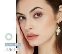 Lumine Aurora Blue -Contact Lens Shop Aurora Grey 2 model