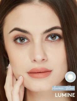 Lumine Aurora Blue -Contact Lens Shop Aurora Grey 3 model