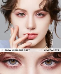 Olola Blow Midnight Grey (KR) -Contact Lens Shop Blow Midnight Grey Model 2