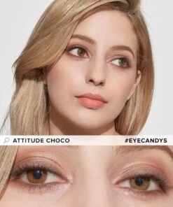Promotion Attitude Series (1 PAIR - Same Prescription As Other Pairs In Order) -Contact Lens Shop EyeCandys Pink Label Attitude Choco model b6361ddf cbdb 4b60 9035 de1b7dfdd5f1