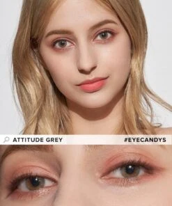 EyeCandys Attitude Glitter Grey (1 Pair) -Contact Lens Shop EyeCandys Pink Label Attitude Grey model