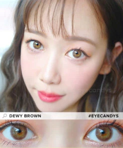 Pink Label Dewy Brown -Contact Lens Shop EyeCandys Pink Label Dewy Brown model