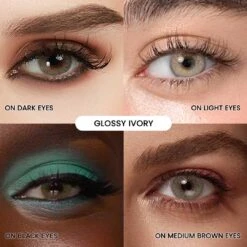 EyeCandys Glossy Ivory -Contact Lens Shop Glossy ivory cue collage