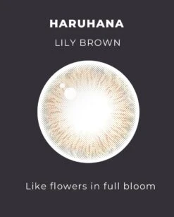 OTR Haruhana Lily Brown -Contact Lens Shop HARUHANA LILY BROWN DETAIL2 model