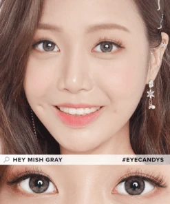 Pink Label Hey Mish Grey -Contact Lens Shop Hey Mish Gray Model