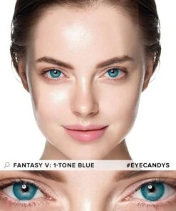 Innovision Fantasy V: 1-tone Blue 14 Innovision Fantasy V: 1-tone Blue -Contact Lens Shop Innovision Fantasy V 1 tone Blue model 2