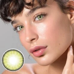 EyeCandys Desire Lush Green 22 EyeCandys Desire Lush Green -Contact Lens Shop LIGHT EYE CAUCASIAN Desire Green MLC model