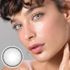 Limited Edition Desire Innocent White Grey Lens (1 PAIR) -Contact Lens Shop LIGHT EYE CAUCASIAN Desire Innocent Grey MLC model 2