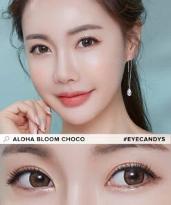 LensMe Aloha Bloom Choco -Contact Lens Shop LensMe Aloha Bloom Choco model 2
