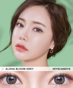 LensMe Aloha Bloom Grey 11 LensMe Aloha Bloom Grey -Contact Lens Shop LensMe Aloha Bloom Grey model