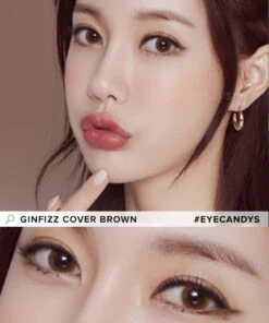 LensMe Ginfizz Cover Brown 9 LensMe Ginfizz Cover Brown -Contact Lens Shop LensMe Ginfizz Cover Brown model 2
