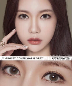 LensMe Ginfizz Cover Warm Grey 9 LensMe Ginfizz Cover Warm Grey -Contact Lens Shop LensMe Ginfizz Cover Warm Grey model 2