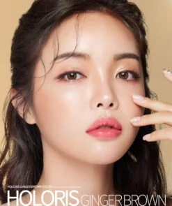 LensMe Holoris Ginger Brown -Contact Lens Shop LensMe Holoris Ginger Brown model 2 06