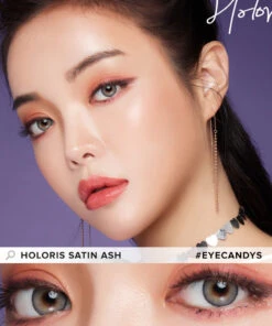 LensMe Holoris Satin Ash Grey -Contact Lens Shop LensMe Holoris Satin Ash model 2