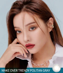 LensMe Makeover Politan Grey -Contact Lens Shop LensMe Makeover Politan Grey1 model