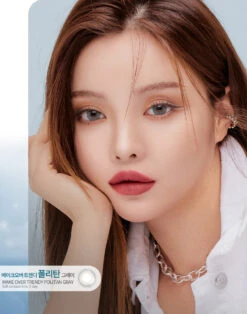 LensMe Makeover Politan Grey -Contact Lens Shop LensMe Makeover Politan Grey3 model