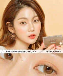 Lenstown Pastel Brown 7 Lenstown Pastel Brown -Contact Lens Shop Lenstown Pastel Brown model