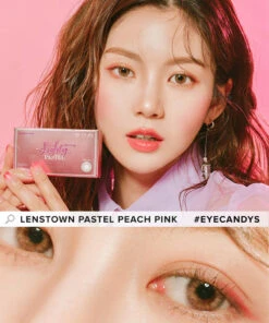 Lenstown Pastel Peach Pink -Contact Lens Shop Lenstown Pastel Peach Pink model 2