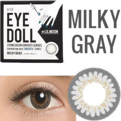 Lilmoon Monthly Milky Grey (Prescription) -Contact Lens Shop LilmoonEyeDollMilkyGray contact lenses