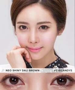 NEO Weekly Shiny Dali Brown (12pk) (KR) -Contact Lens Shop NEO Shiny Dali Brown WDD24 color contact lens model 2