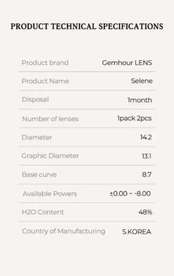 Gemhour Selene Hazel 15 Gemhour Selene Hazel -Contact Lens Shop SeleneHazel4 model