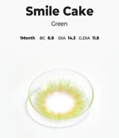 Chuu Smile Cake Green -Contact Lens Shop Smile Cake green detailcopy model