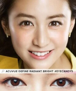 Acuvue Define Radiant Bright Brown (KR) -Contact Lens Shop acuvue define 1 day radiant bright brown circle lenses model