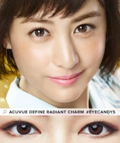 Acuvue Define Radiant Charm Brown (KR) -Contact Lens Shop acuvue define 1 day radiant charm brown circle lenses model