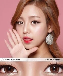 Pink Label Aida Brown -Contact Lens Shop aida brown model