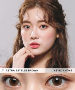Clalen Astra Estelle Brown (30pk) -Contact Lens Shop astra clalen estelle brown model eye