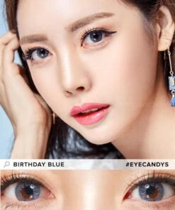 EyeCandys Pink Label Birthday Blue -Contact Lens Shop birthday blue MEC 1model