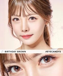 EyeCandys Pink Label Birthday Brown -Contact Lens Shop birthday brown MEC 2model