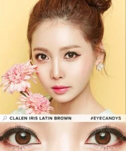 Clalen Iris Latin Brown -Contact Lens Shop clalen iris latin brown circle lenses model