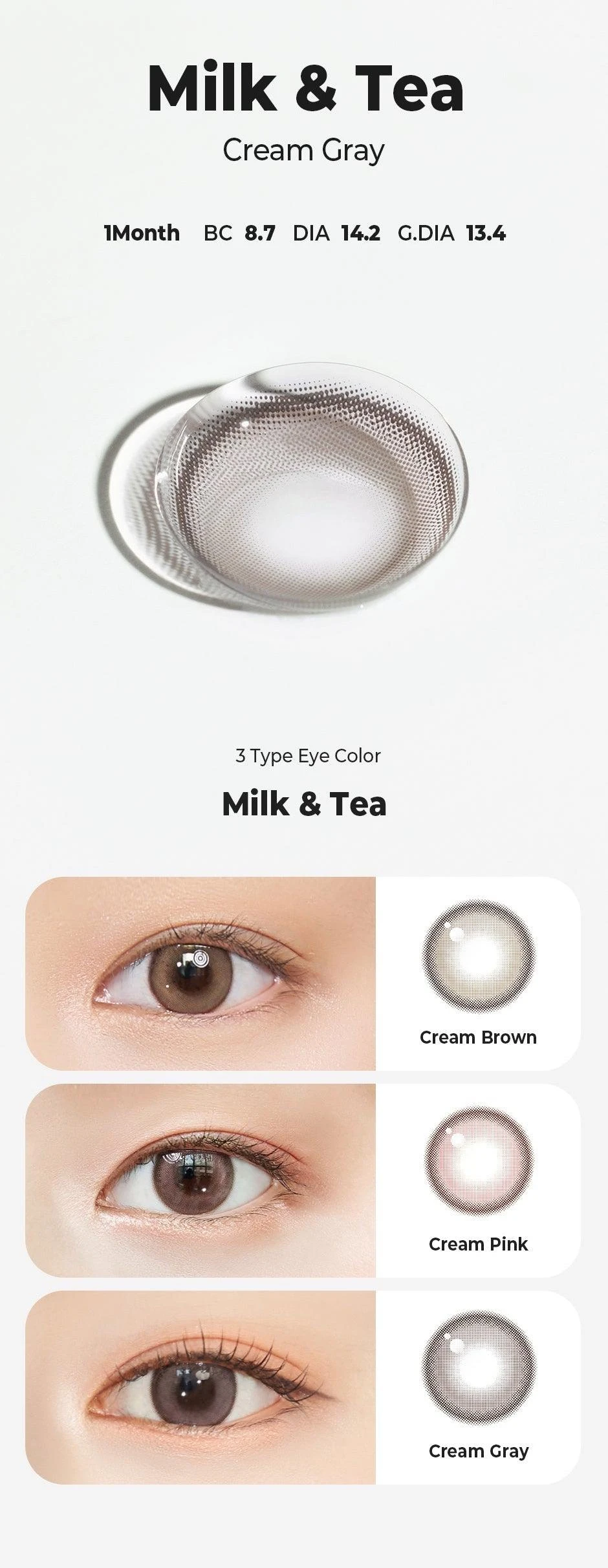 Chuu Milk & Tea Cream Grey 6 Chuu Milk & Tea Cream Grey - Image 6