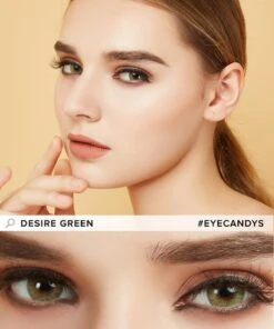 EyeCandys Desire Lush Green 19 EyeCandys Desire Lush Green -Contact Lens Shop desire green model 2