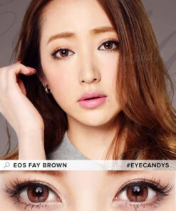 EOS Fay Brown -Contact Lens Shop eos fay brown color contacts model