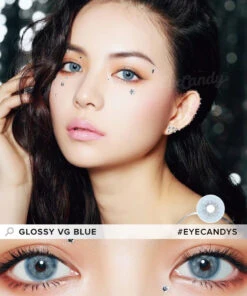 EyeCandys Glossy VG Blue -Contact Lens Shop eyecandys glossy vg blue color eye contacts model