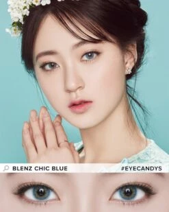 GEO Blenz Chic Blue 10 GEO Blenz Chic Blue -Contact Lens Shop geo blenz chic blue hda22 colour contacts model 2