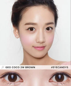 GEO Coco 2W Brown (4pk) -Contact Lens Shop geo nak34 coco2w brown circle lens model