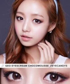 GEO Eyescream Chocomousse -Contact Lens Shop geo xmua16 eyescream chocomousse colored contacts 1 model