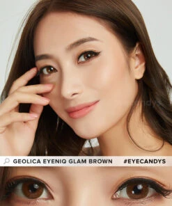 GEOLICA Eyeniq Glam Brown (10pk) 13 GEOLICA Eyeniq Glam Brown (10pk) -Contact Lens Shop geolica eyeniq brown model 2