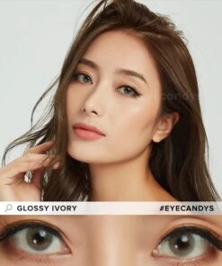 Limited Edition Glossy Ivory Lens (1 PAIR) -Contact Lens Shop glossy ivory asian model 7533bdac a371 4215 a4ec 7a60eec1f4a8