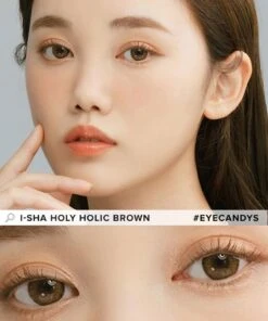 I-Sha Holy Holic Brown -Contact Lens Shop i Sha Holy Holic Brown model 2