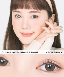 I-Sha Jadey Stone Brown -Contact Lens Shop i Sha Jadey Stone Brown model 2