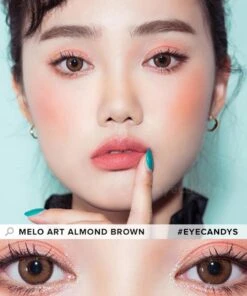 I-Sha Melo Art Almond Brown -Contact Lens Shop i Sha Melo Art Almond Brown model