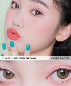 I-Sha Melo Art Pine Brown -Contact Lens Shop i Sha Melo Art Pine Brown model 2