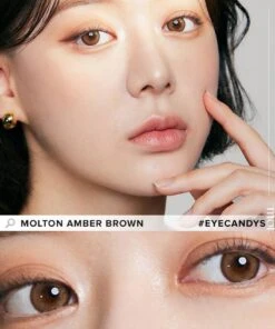 Contact Lens Shop -Contact Lens Shop i Sha Oriana Molton 1day Amber Brown model 2 e1bf4270 de1d 47b8 b685 e695caa34d4d
