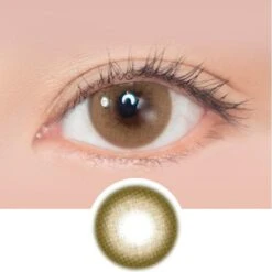 Contact Lens Shop 55 I-Sha Shine Smile Butter Muffin Brown
